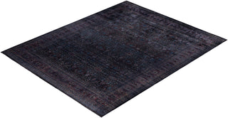 Overdyed One-of-a-Kind Wool Black Area Rug 12' 1" x 15' 0"