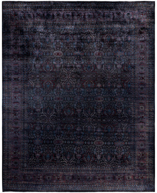 Overdyed One-of-a-Kind Wool Black Area Rug 12' 1" x 15' 0"