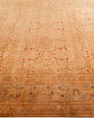 Contemporary Hand-Knotted Overdyed Ivory Area Rug 8' 1" x 10' 6"