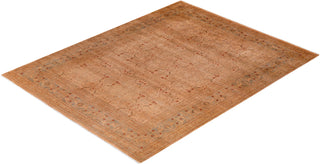 Contemporary Hand-Knotted Overdyed Ivory Area Rug 8' 1" x 10' 6"