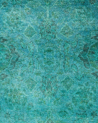 Contemporary Overyed Wool Hand Knotted Blue Area Rug 5' 3" x 8' 0"