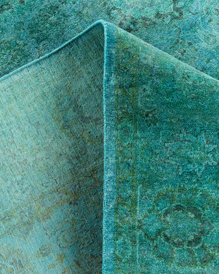 Contemporary Hand-Knotted Overdyed Blue Area Rug 5' 3" x 8' 0"