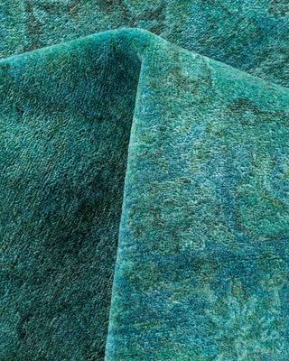 Contemporary Hand-Knotted Overdyed Blue Area Rug 5' 3" x 8' 0"