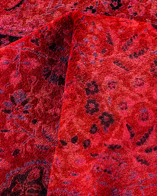 Overdyed Hand-Knotted Pink Area Rug 5' 1" x 7' 8"