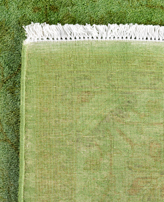 Contemporary Overdyed Wool Hand Knotted Green Area Rug 4' 9" x 6' 7"