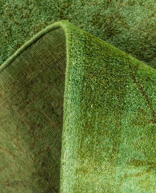 Contemporary Overdyed Wool Hand Knotted Green Area Rug 4' 9" x 6' 7"