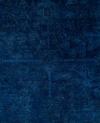 Overdyed One-of-a-Kind Wool Blue Area Rug 4' 2" x 6' 6"