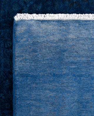 Overdyed One-of-a-Kind Wool Blue Area Rug 4' 2" x 6' 6"