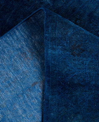 Overdyed One-of-a-Kind Wool Blue Area Rug 4' 2" x 6' 6"