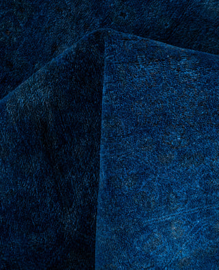 Overdyed One-of-a-Kind Wool Blue Area Rug 4' 2" x 6' 6"