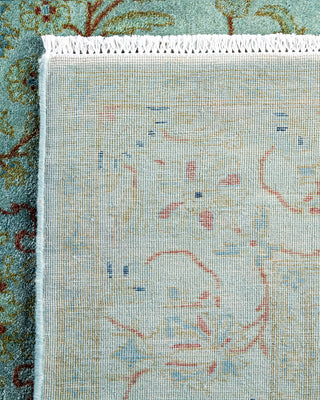 Contemporary Hand-Knotted Overdyed Blue Area Rug 3' 4" x 5' 6"