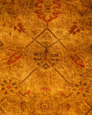 Modern Overdyed Hand Knotted Wool Gold Area Rug 3' 3" x 4' 10"