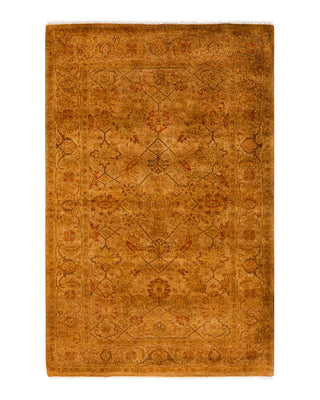 Contemporary Fine Vibrance Red Wool Area Rug 3' 3" x 4' 10"