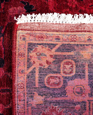 Overdyed Hand-Knotted Wool Modern-Contemporary Red Area Rug 3' 1" x 5' 1"