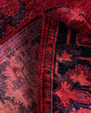 Overdyed Hand-Knotted Wool Modern-Contemporary Red Area Rug 3' 1" x 5' 1"