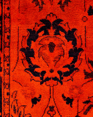 Overdyed Hand-Knotted Orange Area Rug 3' 2" x 5' 1"