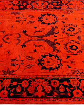 Overdyed Hand-Knotted Orange Area Rug 3' 2" x 5' 1"