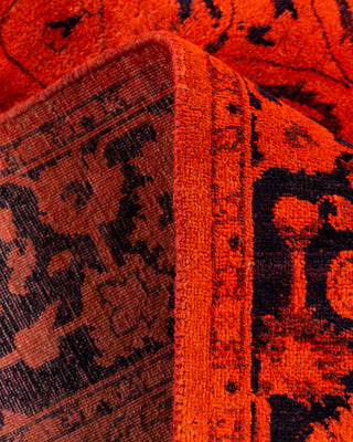 Overdyed Hand-Knotted Orange Area Rug 3' 2" x 5' 1"