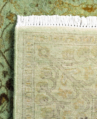 Contemporary Overdyed Wool Hand Knotted Green Runner 2' 8" x 11' 5"