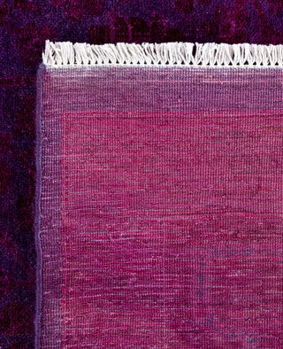 Contemporary Overdyed Wool Hand Knotted Purple Area Rug 9' 2" x 12' 4"