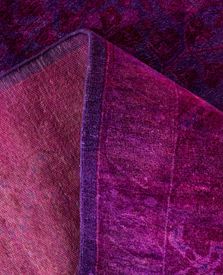 Contemporary Overdyed Wool Hand Knotted Purple Area Rug 9' 2" x 12' 4"