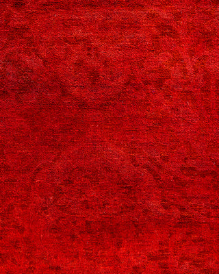 Contemporary Hand-Knotted Overdyed Orange Runner 2' 7" x 15' 9"