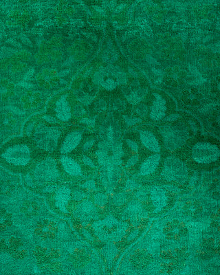 Contemporary Fine Vibrance Green Wool Area Rug - 9' 3" x 11' 10"