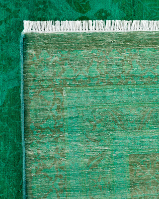 Contemporary Fine Vibrance Green Wool Area Rug - 9' 3" x 11' 10"