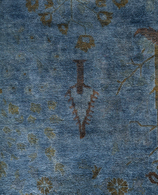 Overdyed One-of-a-Kind Wool Gray Area Rug 12' 3" x 15' 3"