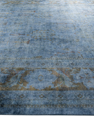 Overdyed One-of-a-Kind Wool Gray Area Rug 12' 3" x 15' 3"