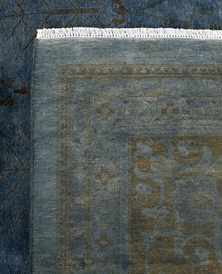Overdyed One-of-a-Kind Wool Gray Area Rug 12' 3" x 15' 3"