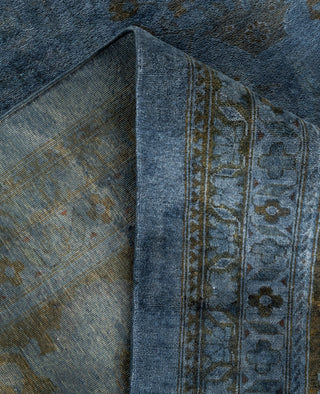 Overdyed One-of-a-Kind Wool Gray Area Rug 12' 3" x 15' 3"
