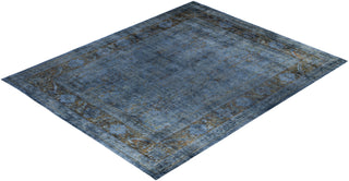 Overdyed One-of-a-Kind Wool Gray Area Rug 12' 3" x 15' 3"
