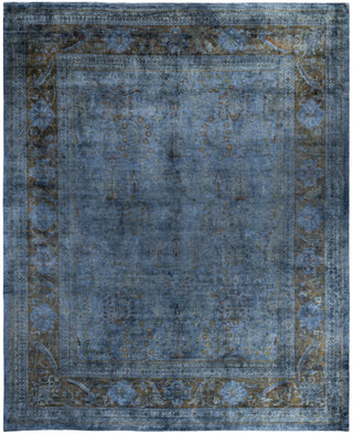 Overdyed One-of-a-Kind Wool Gray Area Rug 12' 3" x 15' 3"