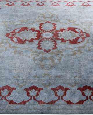 Overdyed One-of-a-Kind Wool Gray Area Rug 6' 1" x 9' 1"