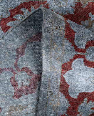 Overdyed One-of-a-Kind Wool Gray Area Rug 6' 1" x 9' 1"