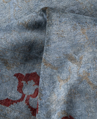 Overdyed One-of-a-Kind Wool Gray Area Rug 6' 1" x 9' 1"