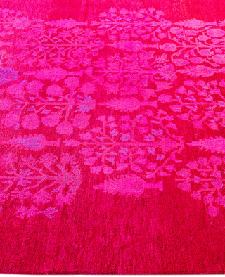 Overdyed One-of-a-Kind Wool Pink Area Rug 4' 9" x 6' 10"