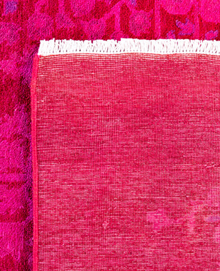 Overdyed One-of-a-Kind Wool Pink Area Rug 4' 9" x 6' 10"
