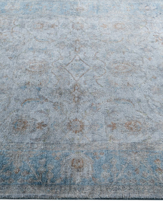Overdyed One-of-a-Kind Wool Blue Area Rug 4' 1" x 6' 5"