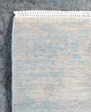 Overdyed One-of-a-Kind Wool Blue Area Rug 4' 1" x 6' 5"