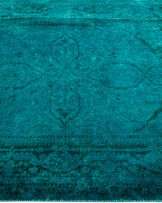 Contemporary Fine Vibrance Green Wool Area Rug - 3' 1" x 5' 3"
