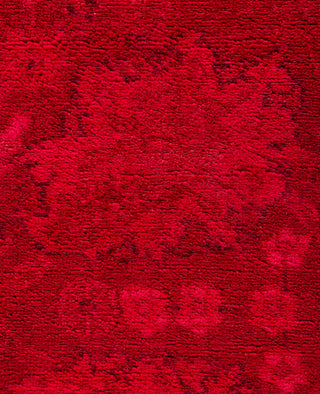 Contemporary Overdyed Wool Hand Knotted Pink Area Rug 3' 1" x 5' 6"