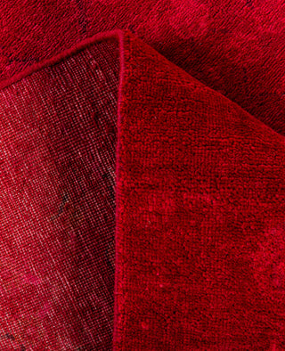 Contemporary Overdyed Wool Hand Knotted Pink Area Rug 3' 1" x 5' 6"