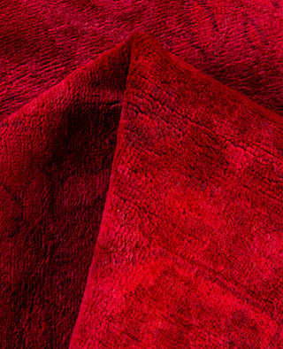 Contemporary Overdyed Wool Hand Knotted Pink Area Rug 3' 1" x 5' 6"