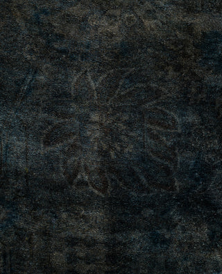 Overdyed One-of-a-Kind Wool Gray Area Rug 9' 1" x 11' 8"