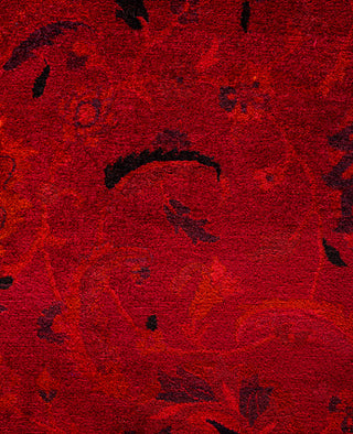 Overdyed Hand-Knotted Wool Modern-Contemporary Red Area Rug 5' 3" x 7' 9"