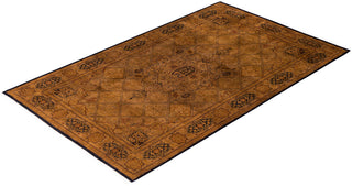 Overdyed Hand-Knotted Wool Modern-Contemporary Brown Area Rug 4' 8" x 7' 6"