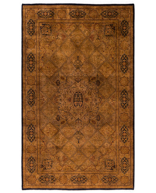 Overdyed Hand-Knotted Wool Modern-Contemporary Brown Area Rug 4' 8" x 7' 6"