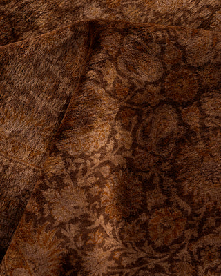 Contemporary Fine Vibrance Brown Wool Area Rug - 9' 3" x 11' 10"